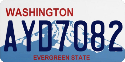 WA license plate AYD7082