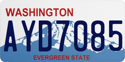 WA license plate AYD7085