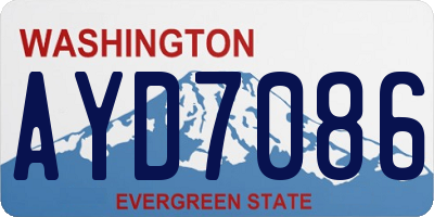 WA license plate AYD7086