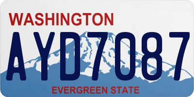 WA license plate AYD7087