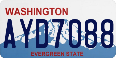 WA license plate AYD7088