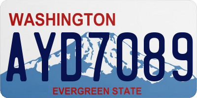 WA license plate AYD7089