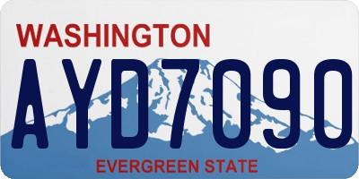 WA license plate AYD7090