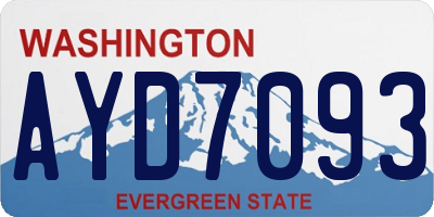 WA license plate AYD7093