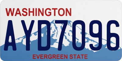 WA license plate AYD7096
