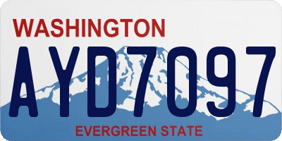 WA license plate AYD7097