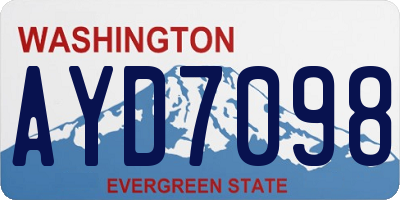 WA license plate AYD7098