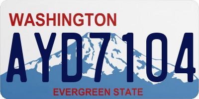 WA license plate AYD7104