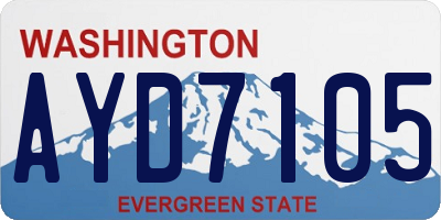WA license plate AYD7105