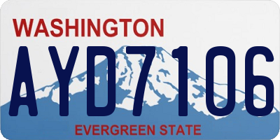 WA license plate AYD7106