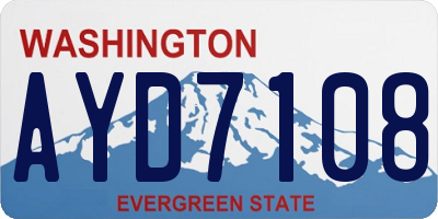 WA license plate AYD7108