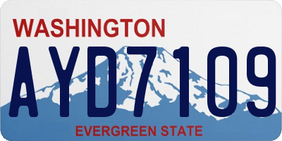 WA license plate AYD7109