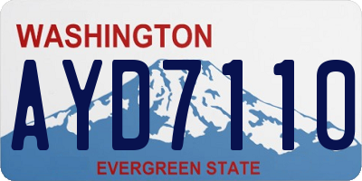WA license plate AYD7110