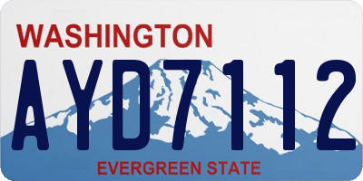 WA license plate AYD7112