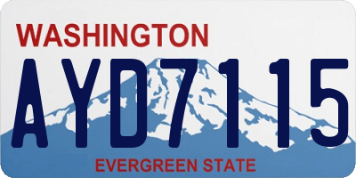 WA license plate AYD7115