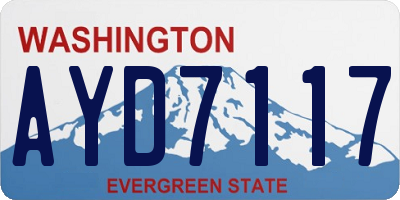 WA license plate AYD7117