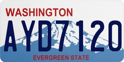 WA license plate AYD7120