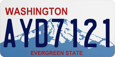 WA license plate AYD7121