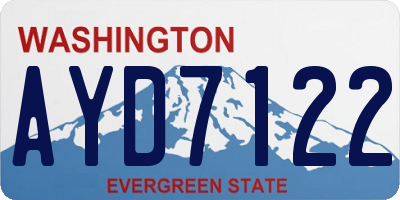 WA license plate AYD7122