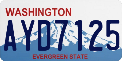 WA license plate AYD7125