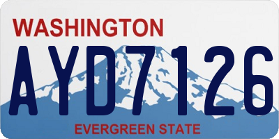 WA license plate AYD7126
