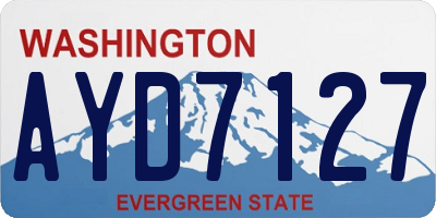 WA license plate AYD7127