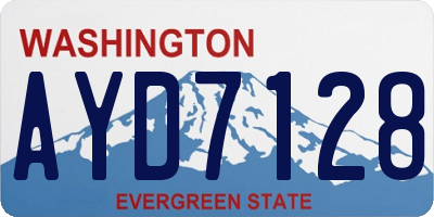 WA license plate AYD7128