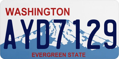 WA license plate AYD7129