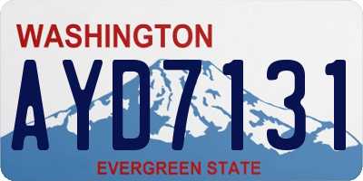WA license plate AYD7131