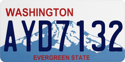 WA license plate AYD7132