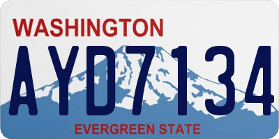 WA license plate AYD7134