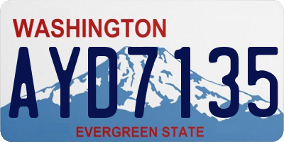 WA license plate AYD7135