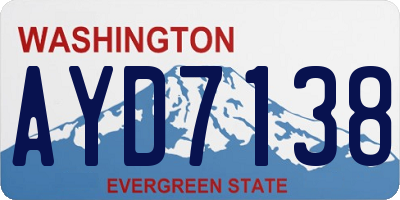 WA license plate AYD7138