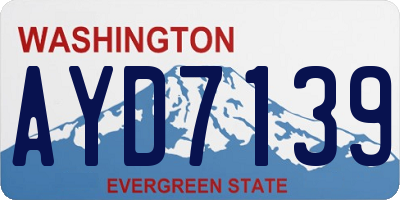 WA license plate AYD7139