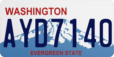 WA license plate AYD7140
