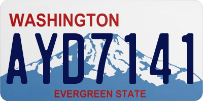 WA license plate AYD7141