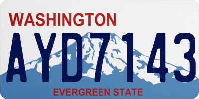 WA license plate AYD7143