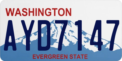 WA license plate AYD7147