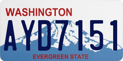 WA license plate AYD7151