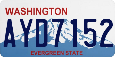 WA license plate AYD7152