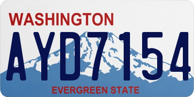 WA license plate AYD7154