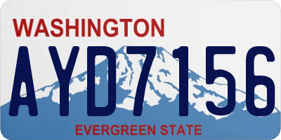 WA license plate AYD7156