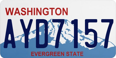 WA license plate AYD7157