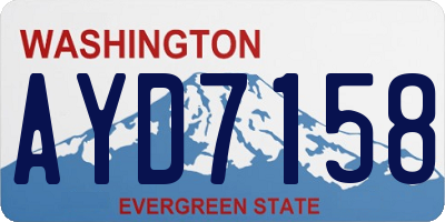 WA license plate AYD7158