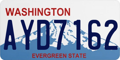 WA license plate AYD7162