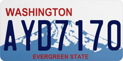 WA license plate AYD7170