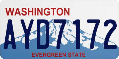 WA license plate AYD7172