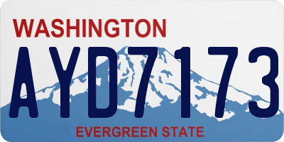 WA license plate AYD7173