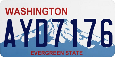 WA license plate AYD7176