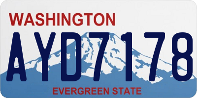 WA license plate AYD7178